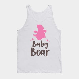 Baby Bear, Bear Cub, Cute Bear, Little Bear - Pink Tank Top